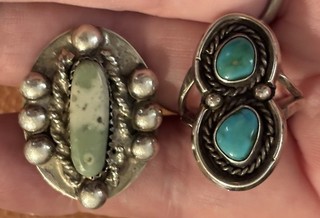 Native American Ring Lot 7 Sterling Silver