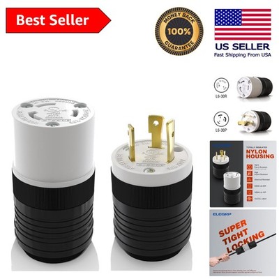 Industrial Grade NEMA 30 Amp Locking Plug & Connector - 250V Secure Connections