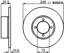 2x Bremsscheibe BOSCH 0986478082 2 Bremsscheiben Vorderachse Vorne für Opel