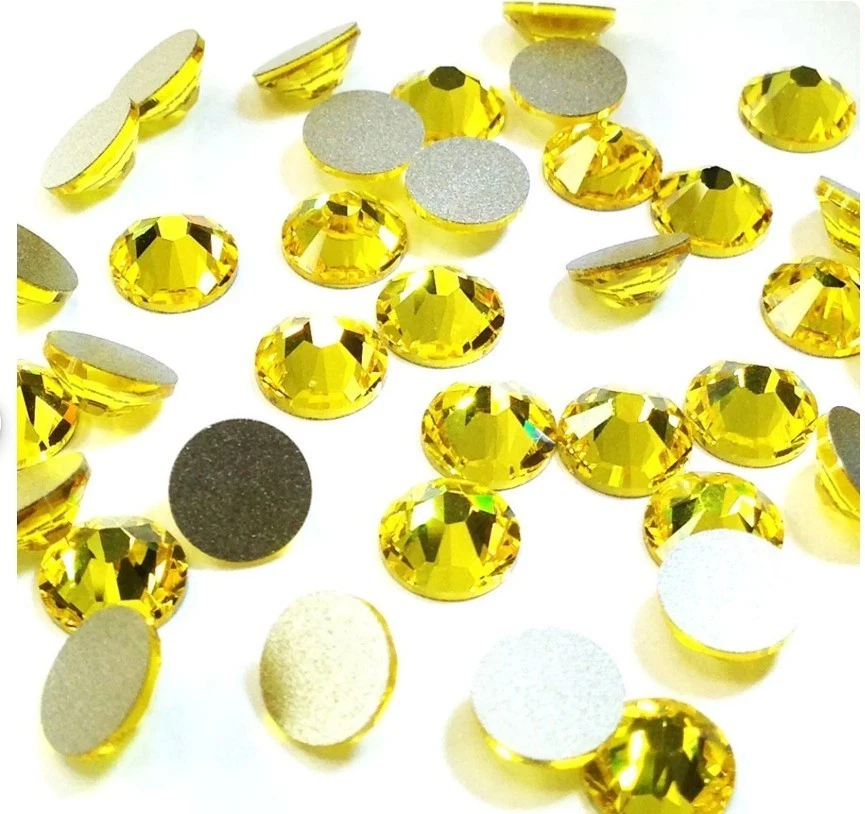 249 Swarovski amarillo citrino 2088 XIRIUS 34ss 7 mm cristal tapa plana Foto 2 de 4