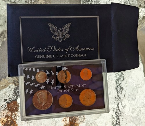 2005 S US Mint Proof Set 6 Münzen - Dollar, Half Dollar, Dime, 2 Nickels, Penny - Bild 4 von 9