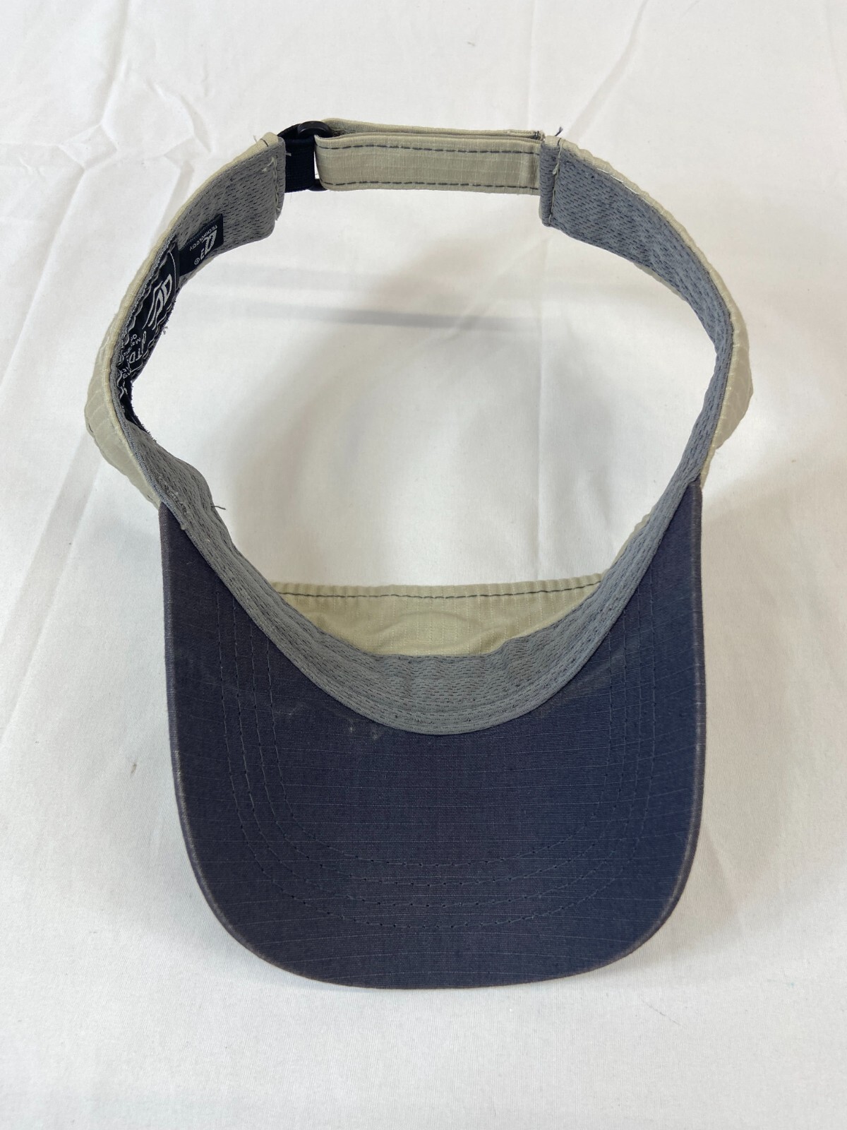 Fish Skeleton Strapback Visor Hat Tan Embroidered… - image 7