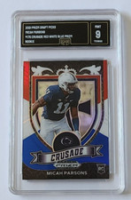 2021 PRIZM DRAFT PICKS MICAH PARSONS #175 CRUSADE RED WHITE BLUE PRIZM ROOKIE