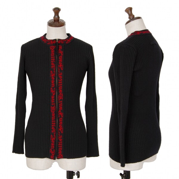 Jean-Paul GAULTIER CLASSIQUE Logo Piping Zip-up Knit Sweater