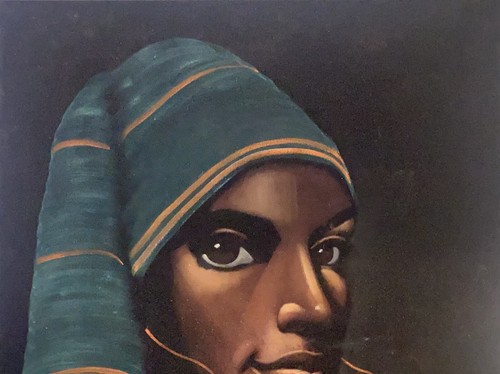 🔥 Fine Important Black African American Modern Portrait Painting, BERRIEN 1970s - Picture 4 of 20