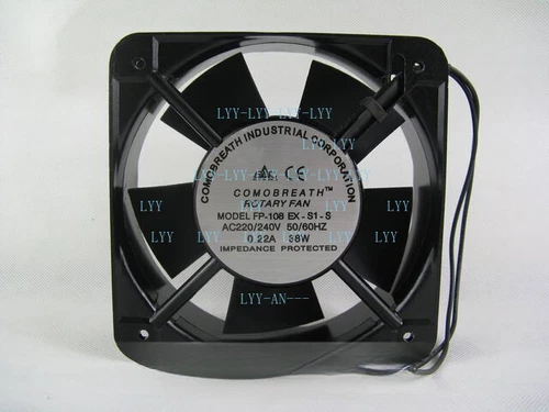 Commonwealth FP-108EX-S1-S Rotary Cooling Fan AC220/240V 50/60HZ 0.22A 38W 150mm