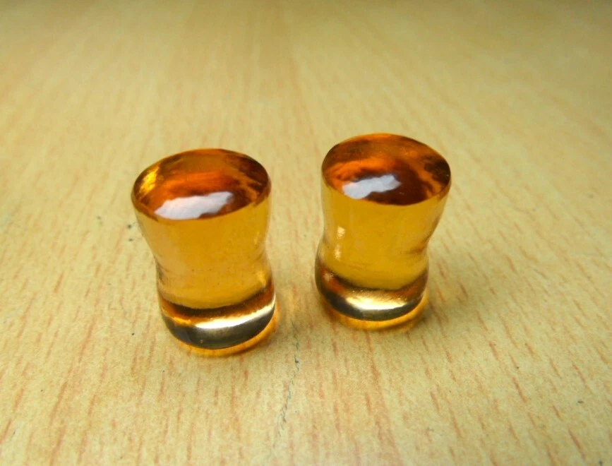 Blue sapphire, Golden Topaz Tunnels Ear Gauges Plugs Earrings, Plugs Earring Bes - Изображение 3 из 4