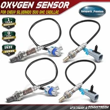 4x Up & Downstream O2 Oxygen Sensor for Chevy Silverado 1500 GMC Sierra Cadillac
