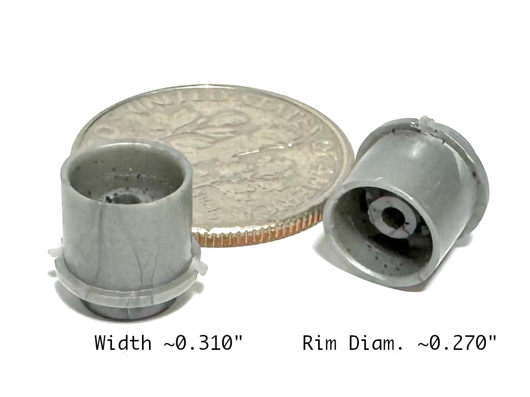 1993 TYCO TCR HO Slot Car Rear Wheels 2pc Unused Factory Tune-Up Parts