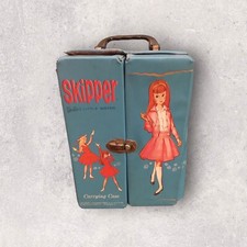 Vintage 1964 Mattel Skipper 'Barbie's Little Sister' Blue Carrying Doll Case