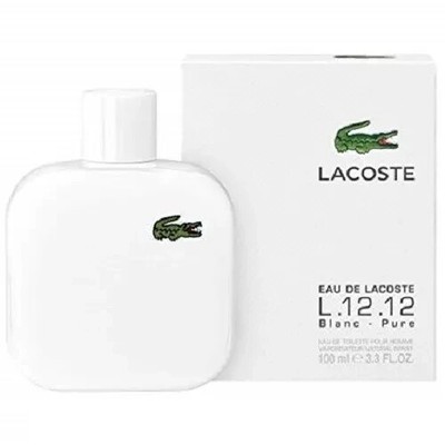 Eau De Lacoste L.12.12 Blanc Eau De Toilette 100ml / 3.3oz Spray Men NIB