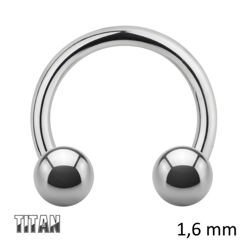 Treuheld® - 1,6 mm Piercing Hufeisen - CBR - Titan - Silber (4582v) - Picture 2 of 3