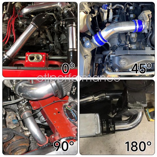 180 Degree Aluminum Pipe intercooler Tube Hose Polished 3.15"OD 6''Leg Length - Picture 7 of 8