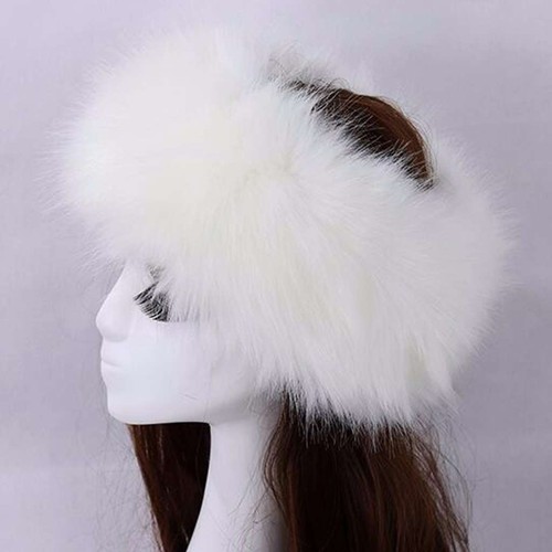 Womens Winter Russian Fluffy Faux Fur Headband Hat Thick Ear Warm Snow Ski Cap - Picture 10 of 18