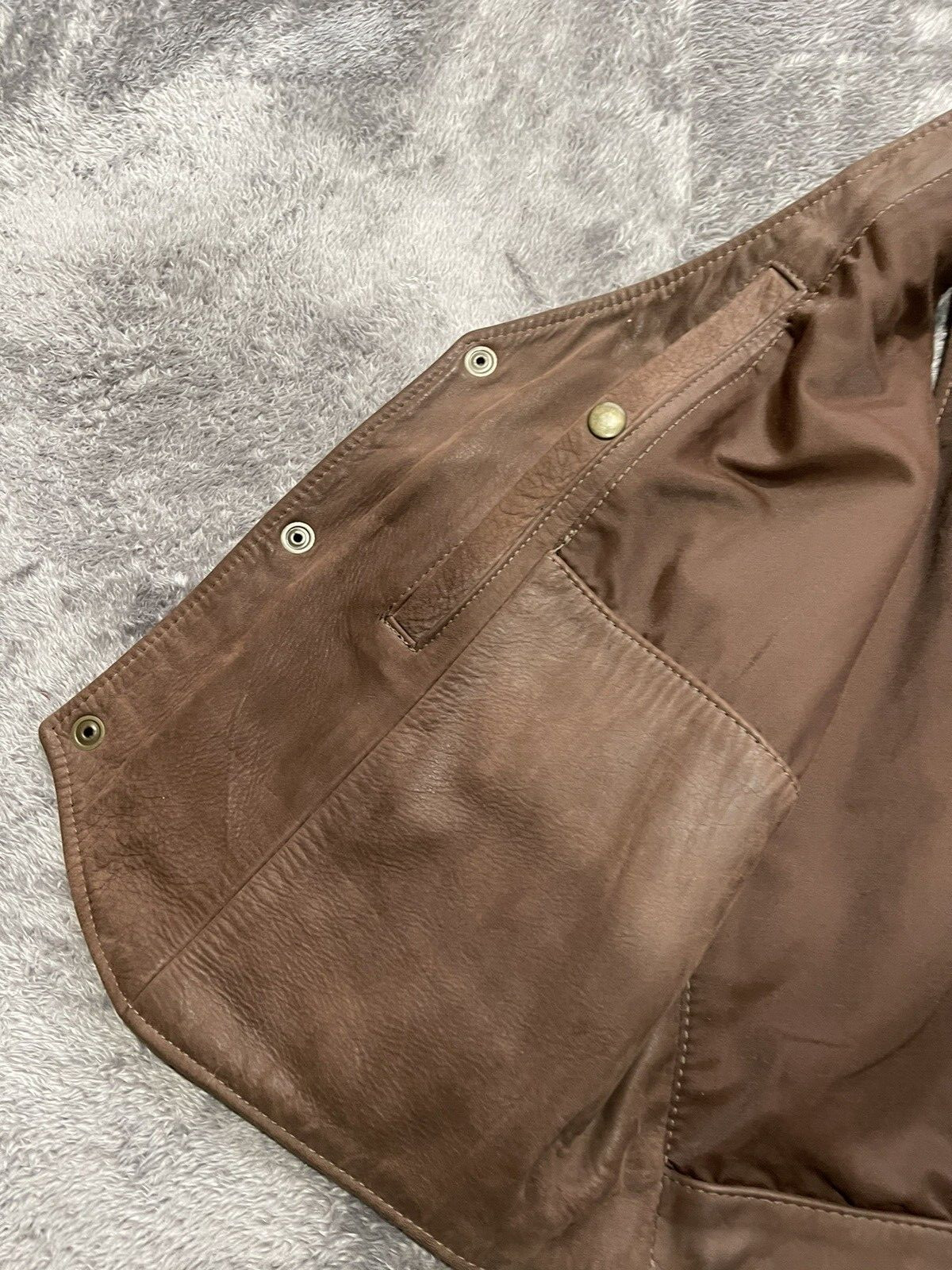 Bullet Proof Vest ZONY INC Men's Leather Denim Motorcycle Club