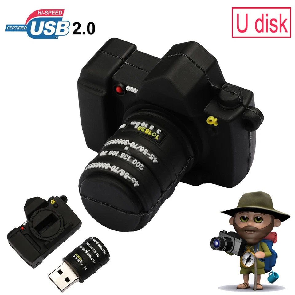 CHIAVETTA USB 64GB 32GB USB 2.0 FLASH DRIVE 16GB 8GB NOVITÀ FOTOCAMERA PENDRIVE - Immagine 4 di 4