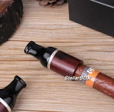 Briar Wood Cigar Holder Health Smoking Filter Tips Wooden Cigar Mouthpiece New