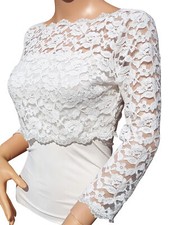 Formal Wedding Dress Topper Jacket for Bride Lace Long Sleeves Top Accessories