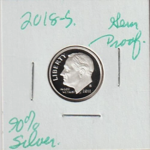 2018 S Roosevelt Dime 90% SILVER Proof Coin FROSTY  Roosie GEM FDR TuFF Sweet