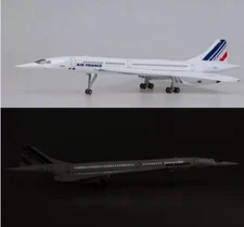 Air France Concorde 50cm Supersonic LED Lights Jet Metal Aircraft Plane Model FR