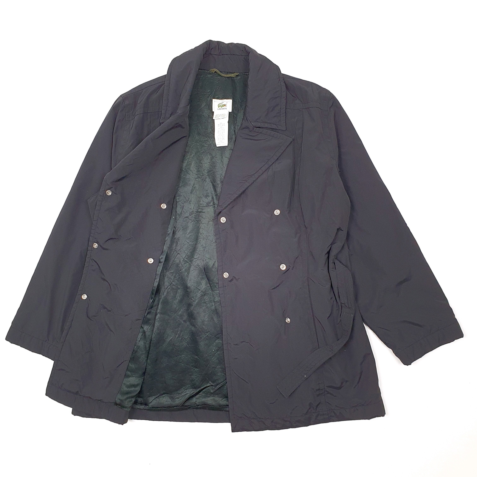 LACOSTE Padded Jacket Insulated Double Breasted Padded Longline Coat Womens L image 2