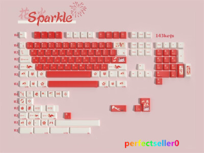 Honkai: Star Rail Sparkle Keycap PBT Sublimation Cherry MX 140 Keys For Keyboard