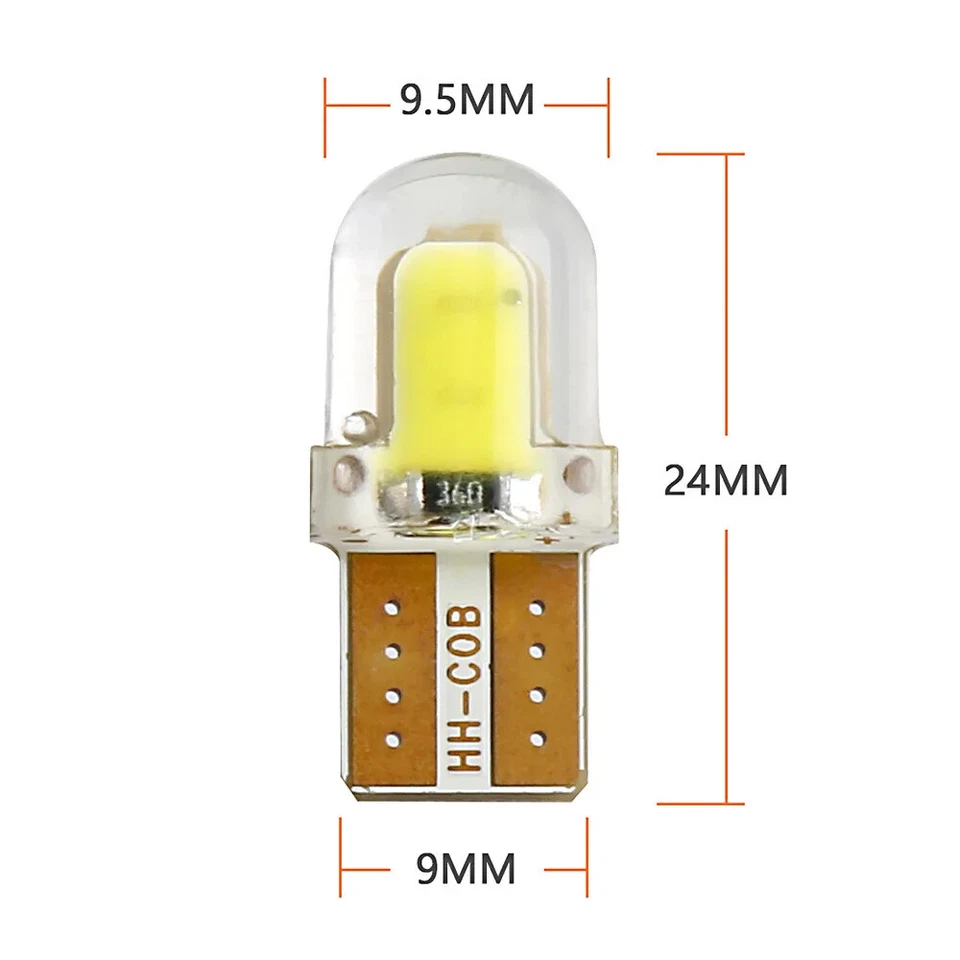 10X T10 Led Light Bulb 1w Car License-plate Cob 12v Lights Pcb Silicone Lamp - Image 3 of 4