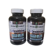 L-Ornithine 1,500 Mg Dietary Supplement, 240 Capsules By Amazing Formulas