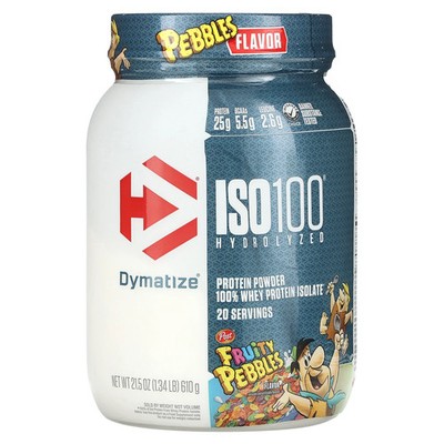 ISO100  Hydrolyzed, 100% Whey Protein Isolate, Fruity Pebbles, 1.34 lbs (610 g)