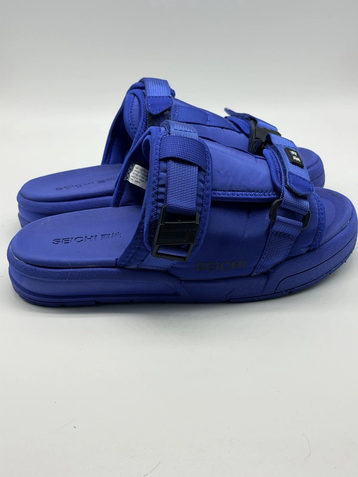 Seichi Yoroi V2 Sandals Men's 8 Cobalt Blue Slip On Platform Slide