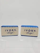 Vintage Lot Of 2 Ivory Travel Size Hotel Motel Bar Soap