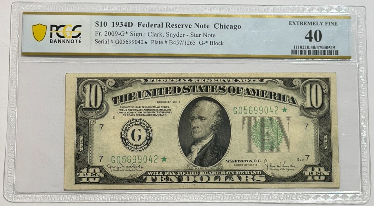 $10 Grade 40 US National Banknotes for sale | eBay