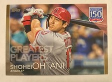 2019 Topps Update 150 Years of Greatest Players #150-38 Shohei Ohtani Gold 33/50