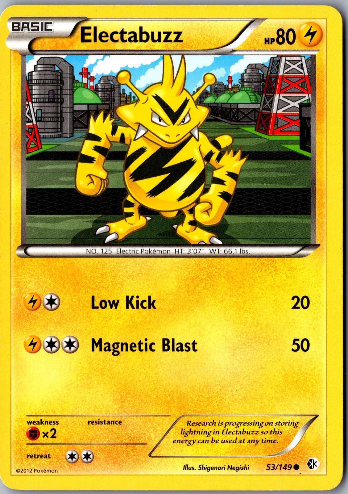 Electabuzz 53/149 Common Boundaries Crossed LP Pokemon Card