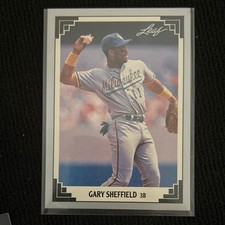 Leaf 1991 Gary Sheffield #173 Milwaukee Brewers Baseball Trading Card