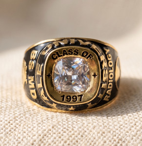 Authentic College Class Ring 2025 University Gift For Women And Men Customized Gold Plated