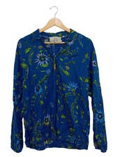 CECIL Damen Bluse Gr. L Blau Blumenmuster Viskose Langarm Tunika