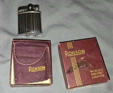 Ronson Princess 6120 Tortoise Vintage Lighter Original Box Untested Good Shape