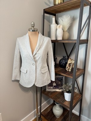 FABIANA FILIPPI Rodier Grey Jersey Blazer in Light Grey Women s SIZE MED