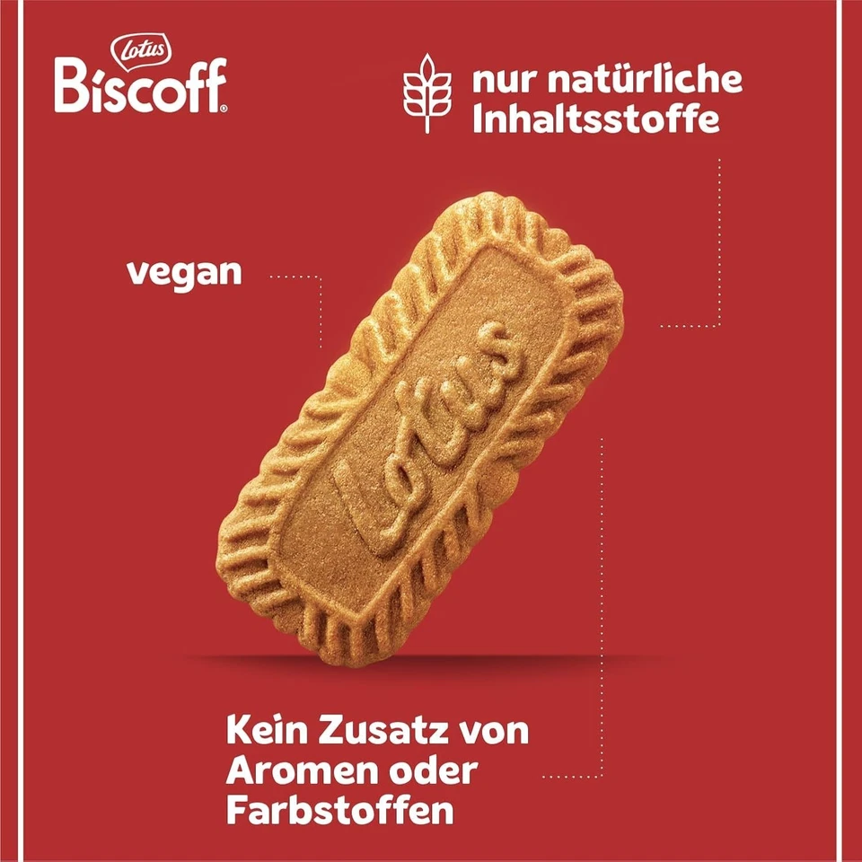 Lotus Biscoff Karamellgebäck 300 Stück 1875g Vegan Einzeln verpackt Büro - Bild 3 von 4