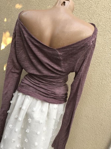 Women Diesel Shirt Purple Knit 32 / XXS / 40