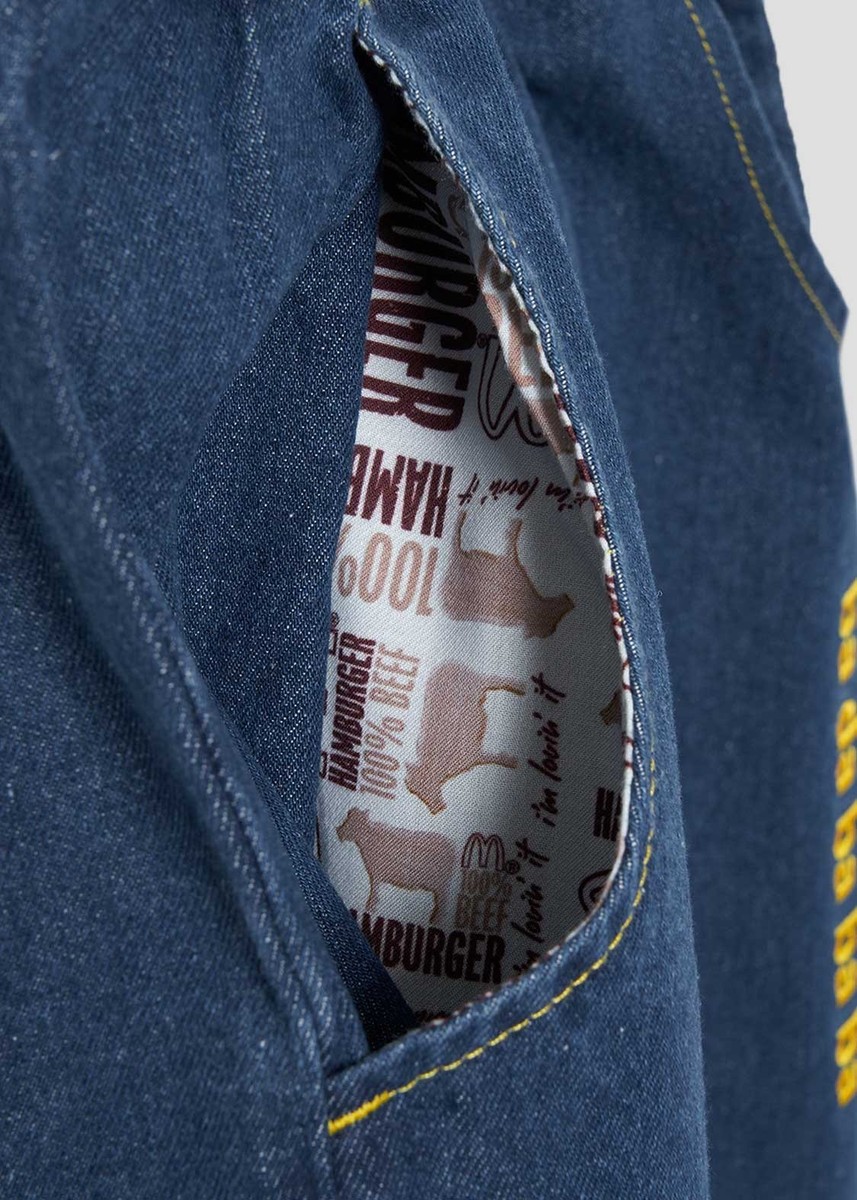 Graniph] McDonald's badabababa｜Denim pants Navy Size SS~XL From