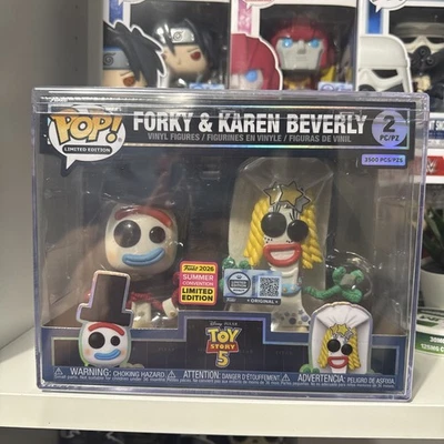 Funko Pop Forky And Karen Beverly 2-Pack (LE 3500) - SDCC 2026 MINT SEALED NEW - Image 1 of 4