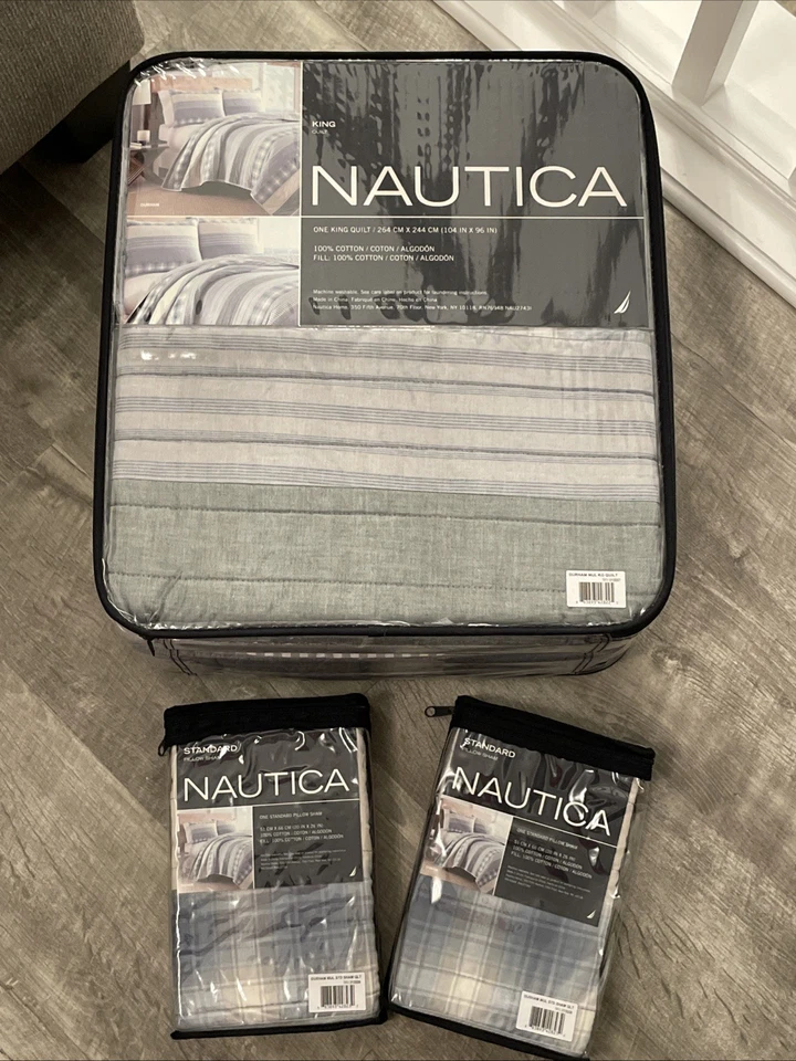 Стеганое одеяло Nautica one King с соответствующими наволочками - Изображение 3 из 4