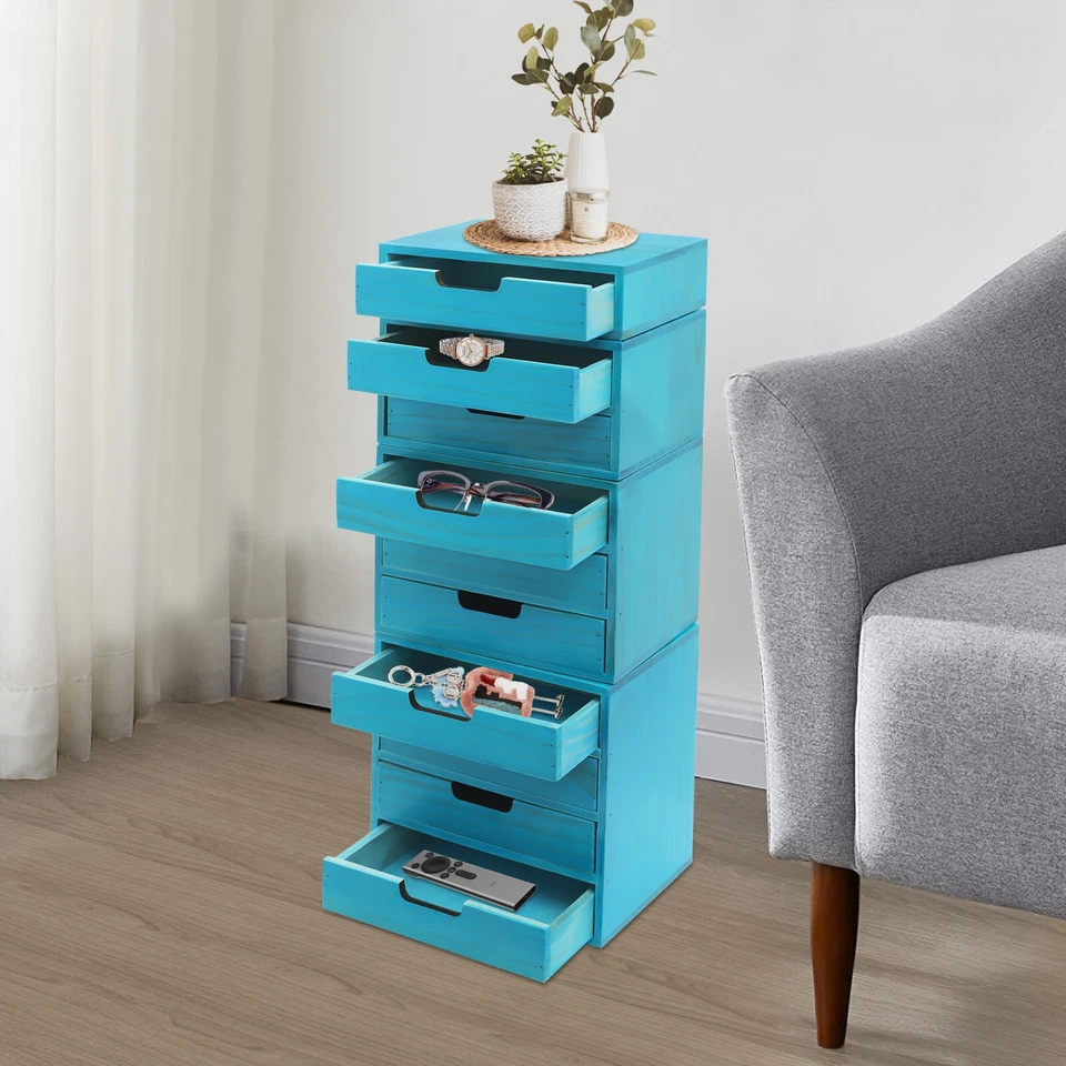 Gabinete de oficina 4 cajones gabinete de almacenamiento organización de almacenamiento dormitorio apilable Foto 2 de 4