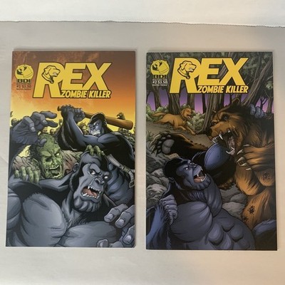 Rex Zombie Killer #1 & #2 Big Dog Ink 2013 Rob Anderson DaFu Yu Horror Set