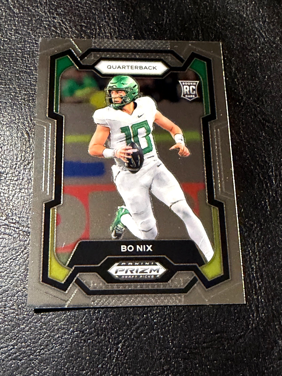 Bo Nix - 2024 Panini Prizm Draft Picks - #105 Silver Prizm (RC) -Oregon Ducks