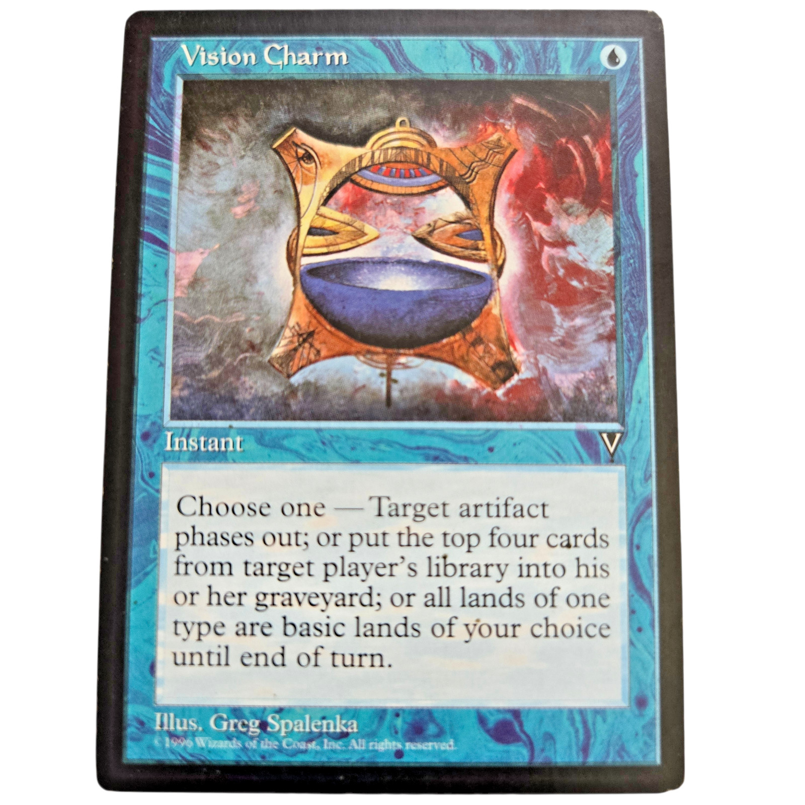MTG Vision Charm Visions VIS Common Blue Instant Change Lands Cards to Graveyard