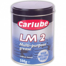Carlube LM2 Lithium Multi Purpose Grease 500g High Melting Point Anti-Wear