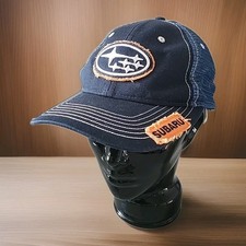 Subaru Trucker Hat Cap Adult Snap Back Navy B...